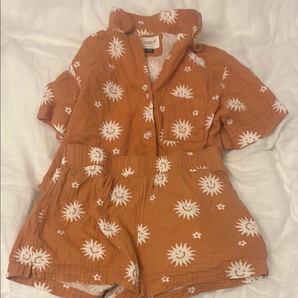 AE sun pj shorts and top set